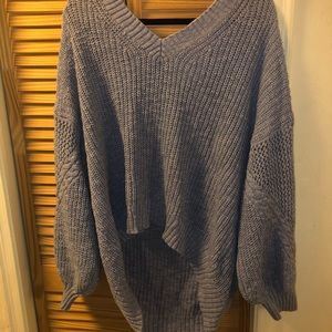 Light Blue, Knit Top